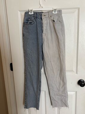 PacSun Two-Tone Jeans in Light Blue and Light Gray